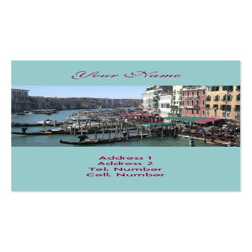 Carte de visite de Venise Italie