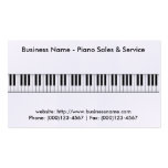 Carte de visite de ventes de piano : Modèle du pia