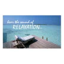 carte de visite de voyage de relaxation