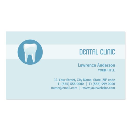 Carte de visite dentaire de clinique/dentiste