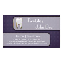 Carte de visite dentaire de dentiste blanc élégant