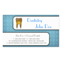 Carte de visite dentaire d'or de dentiste élégant 