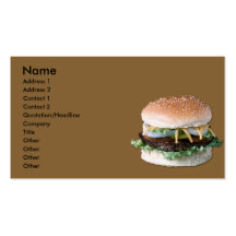 Carte de visite d'hamburger