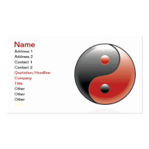 Carte de visite d'harmonie de Yin Yang