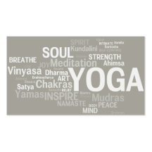 Carte de visite d'instructeur de YOGA - mots de yo