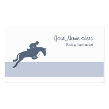 Carte de visite d'instructeur d'équitation