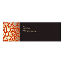 Carte de visite d'orange de motif de cercle de feu