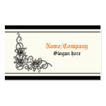Carte de visite d'orange de noir de vigne de Flour