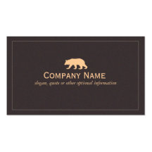 Carte de visite d'ours