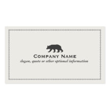 Carte de visite d'ours