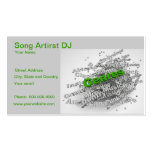 Carte de visite du DJ d'artiste de chanson