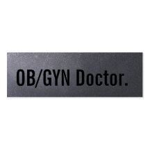 Carte de visite du noir de charbon mini OB/GYN