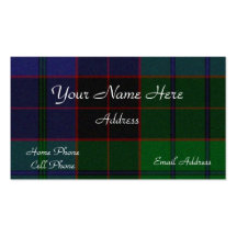 Carte de visite écossais de plaid de tartan