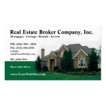 Carte de visite Editable d'agent immobilier