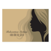 Carte de visite élégant à la mode de spa de salon 
