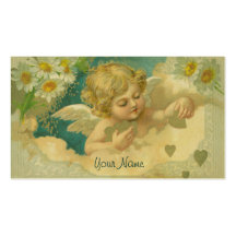 Carte de visite élégant d'ange d'angélique officin