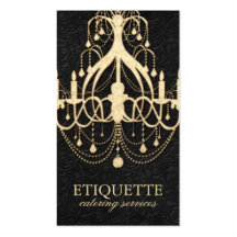 Carte de visite élégant de lustre d'or