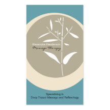 Carte de visite en bambou de thérapie de massage d