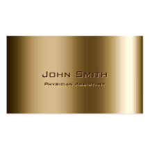 Carte de visite en bronze d'assistant de médecin e