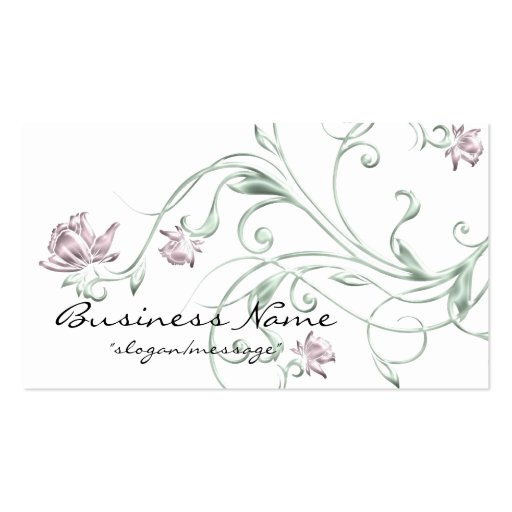 Carte de visite en pastel floral/de vigne concepti