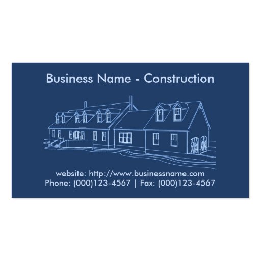 Carte de visite : Entrepreneur/construction