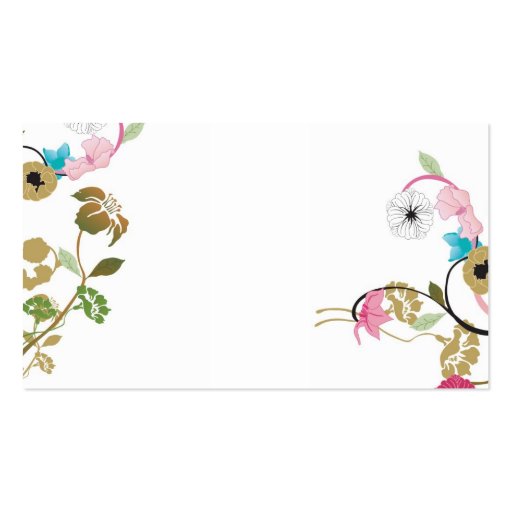 Carte de visite floral