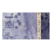 Carte de visite floral bleu