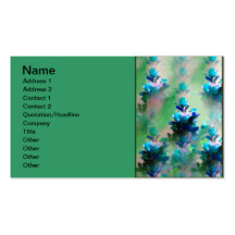 Carte de visite floral bleu