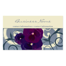 Carte de visite floral de décor