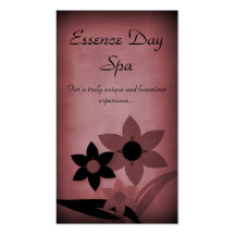 Carte de visite floral grunge, Cabernet