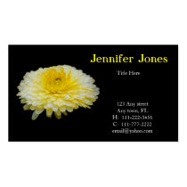 Carte de visite floral jaune et blanc cartes de visite