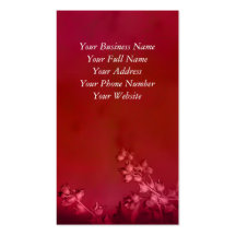 Carte de visite floral pourpre