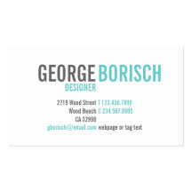 Carte de visite gris blanc bleu à la mode moderne