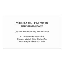 Carte de visite gris blanc élégant simple moderne