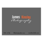 Carte de visite gris, orange et blanc de photograp