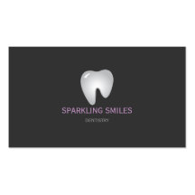 Carte de visite gris simple de dentiste