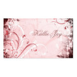 Carte de visite grunge floral