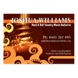 Carte de visite grunge orange de country rock de G