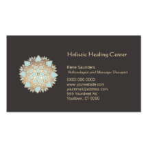 Carte de visite holistique bleu d'arts curatifs de