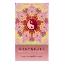 Carte de visite holistique de YinYang de beauté fé