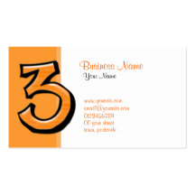Carte de visite idiot d'orange du numéro 3