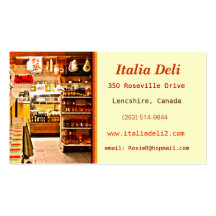 Carte de visite italien audacieux d'épicerie