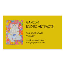 Carte de visite jaune de Ganesh