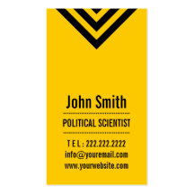 Carte de visite jaune moderne de spécialiste des S