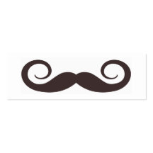 Carte de visite maigre de fausse moustache de guid