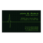 Carte de visite médical de moniteur de coeur