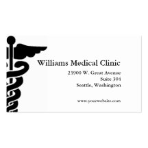 Carte de visite médical du docteur | de | avec le 