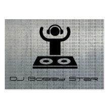 Carte de visite métallique de logo frais du DJ
