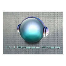 Carte de visite métallique du DJ 3D de logo frais 