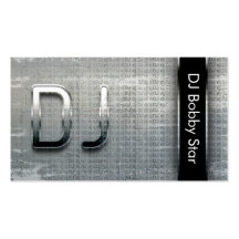 Carte de visite métallique frais du DJ